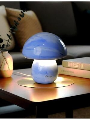 Cute Mushroom Table Lamp With Ceramic Finish