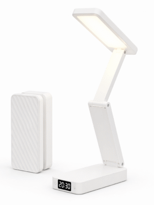 Foldable Desk Lamp with Clock