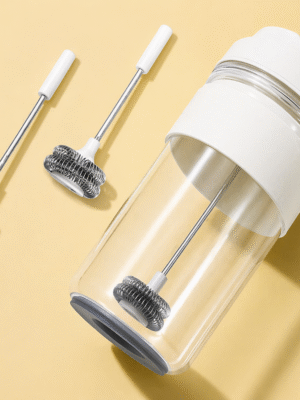 Brewster Borosilicate Mug: Frother | Stirrer | Beater