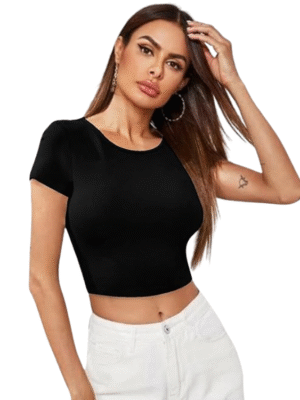 Lycra Short Crop Top Biowash