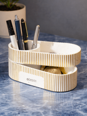 Spin Fluted Swivel Desk Organiser