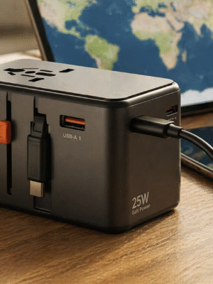 Zapp Travel Adapter with Retractable Cable (GaN Technology)