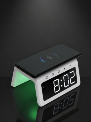 Arch 5 in 1: Wireless Charger, Ambient Light, Large Display Clock, Alarm, Charging Hub