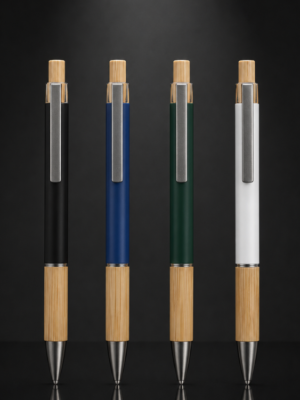Caneta Metal Pen with Bamboo Grip