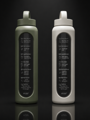 Nudge Borosilicate Glass Bottle with Hydration Reminder