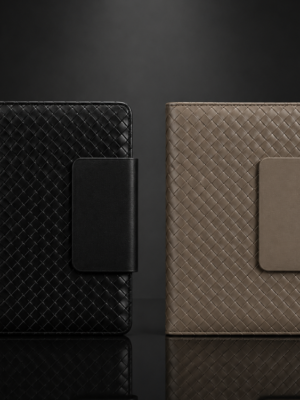 The Surrogate Woven Textured Leatherette Notebook with Magnetic Flap