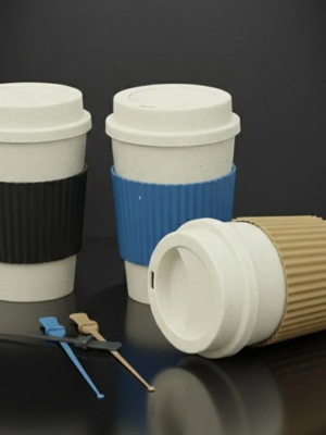 ecoFloat Wheat Straw Mug with Stirrer